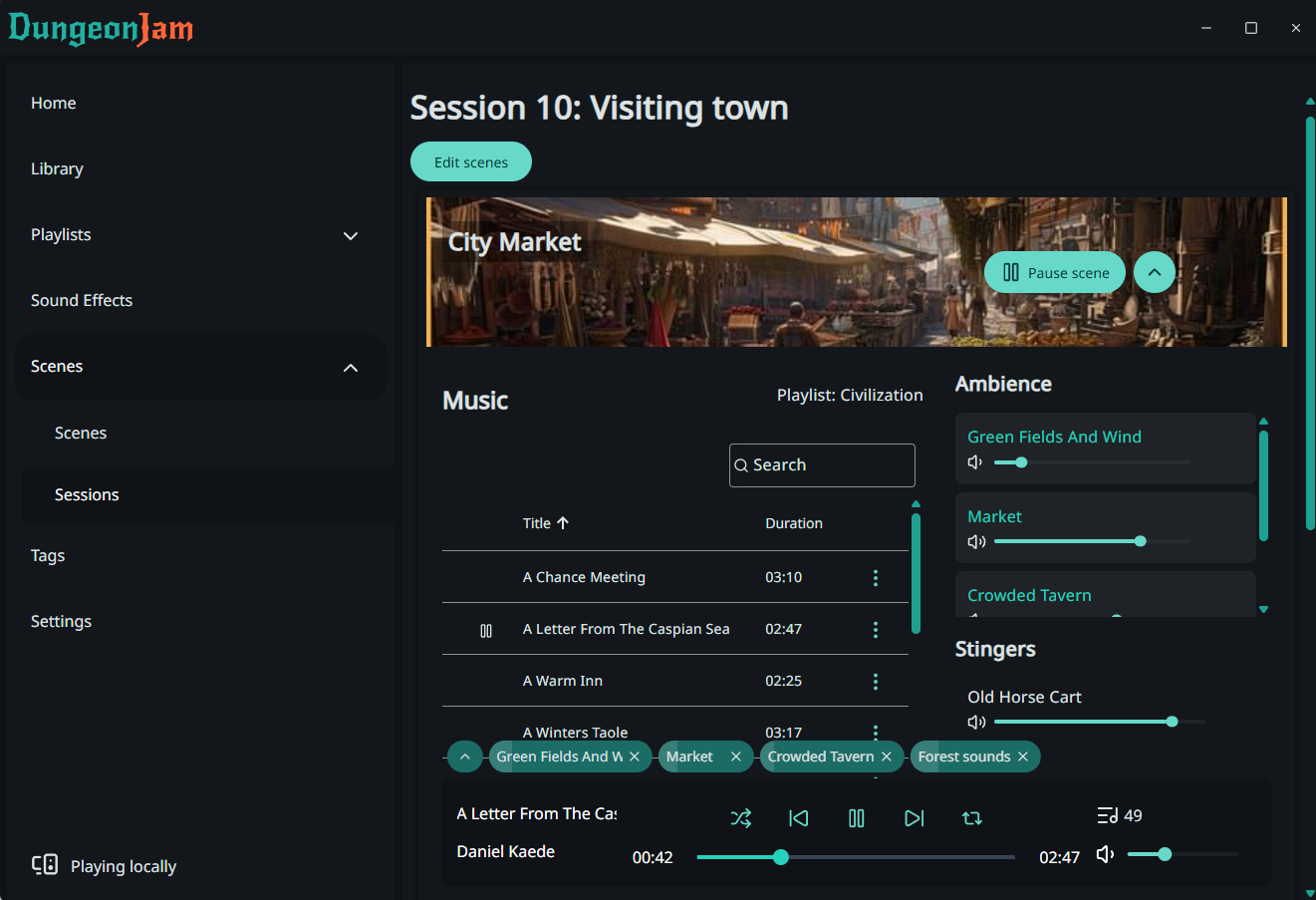 DungeonJam session player discord